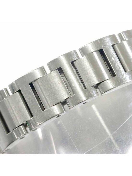 Cartier Ballon Blue 28 Watch Diamond Bezel Silver Quartz